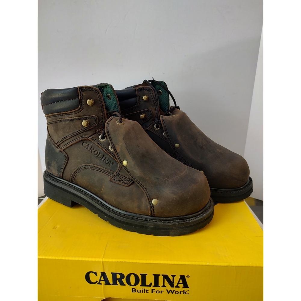 Carolina Work Boots 6" Broad Toe External Metguard #599 sz 9‎  Mens No Tags
